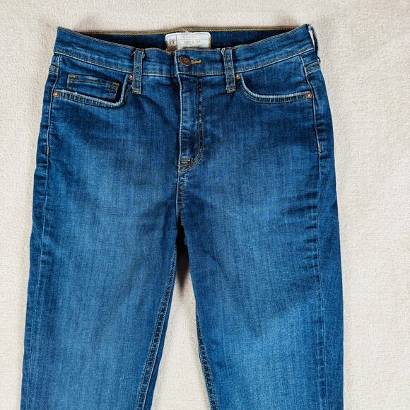 Free People Jeans Womens 29R Med Wash Blue Denim We The People Skinny Distressed - Picture 2 of 9